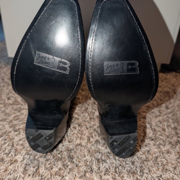 Tony Lama Black Leather Cowboy Boots – Women’s Size 7.5 B - Picture 4 of 10